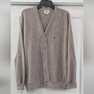 Lacoste Gray Cardigan Sweater